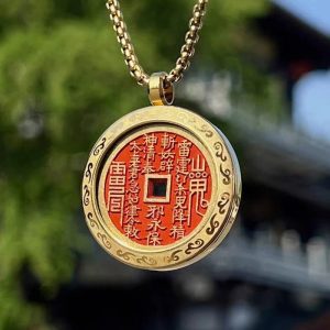 Brass  Cinnabar Mountain Ghost Spends Money Gossip Copper Coins , cinnabar copper coins
